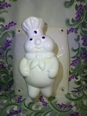 Vintage 1988 Pillsbury Doughboy Ceramic Wall Towel Apron Holder Poppin Fresh